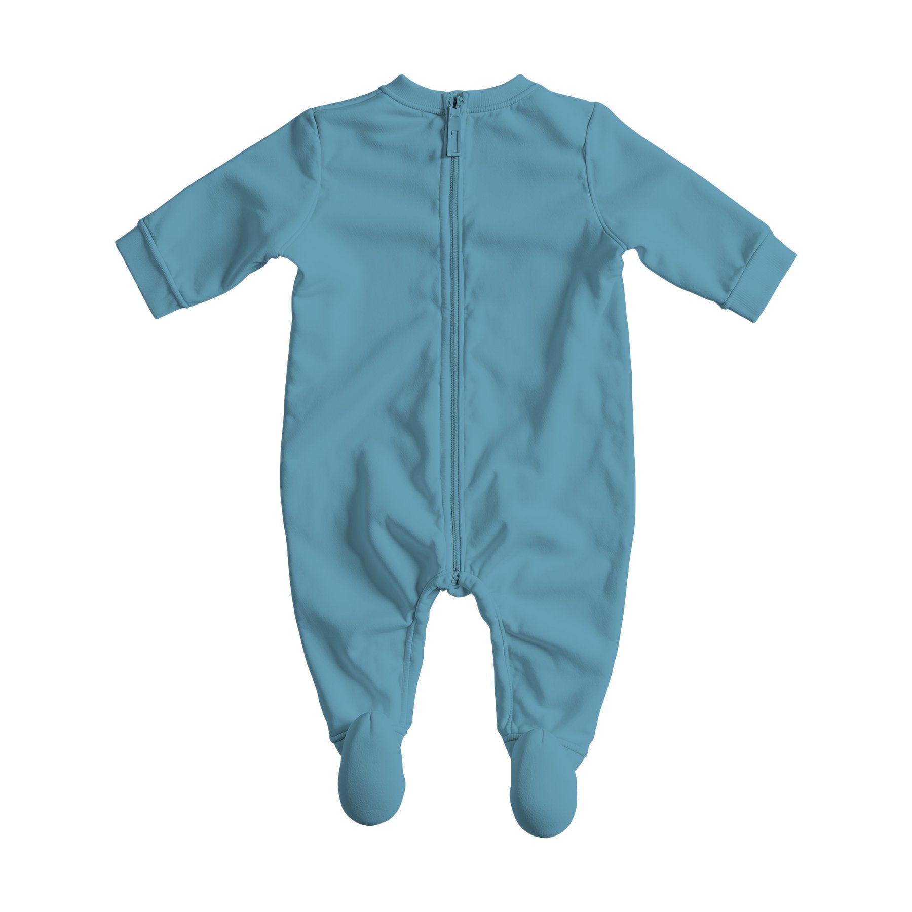 Arctic Blue Back View Baby SleepSuit Mockup | Digital Download Mockup | High-Resolution JPG | Commercial Use Included | MockupBulk