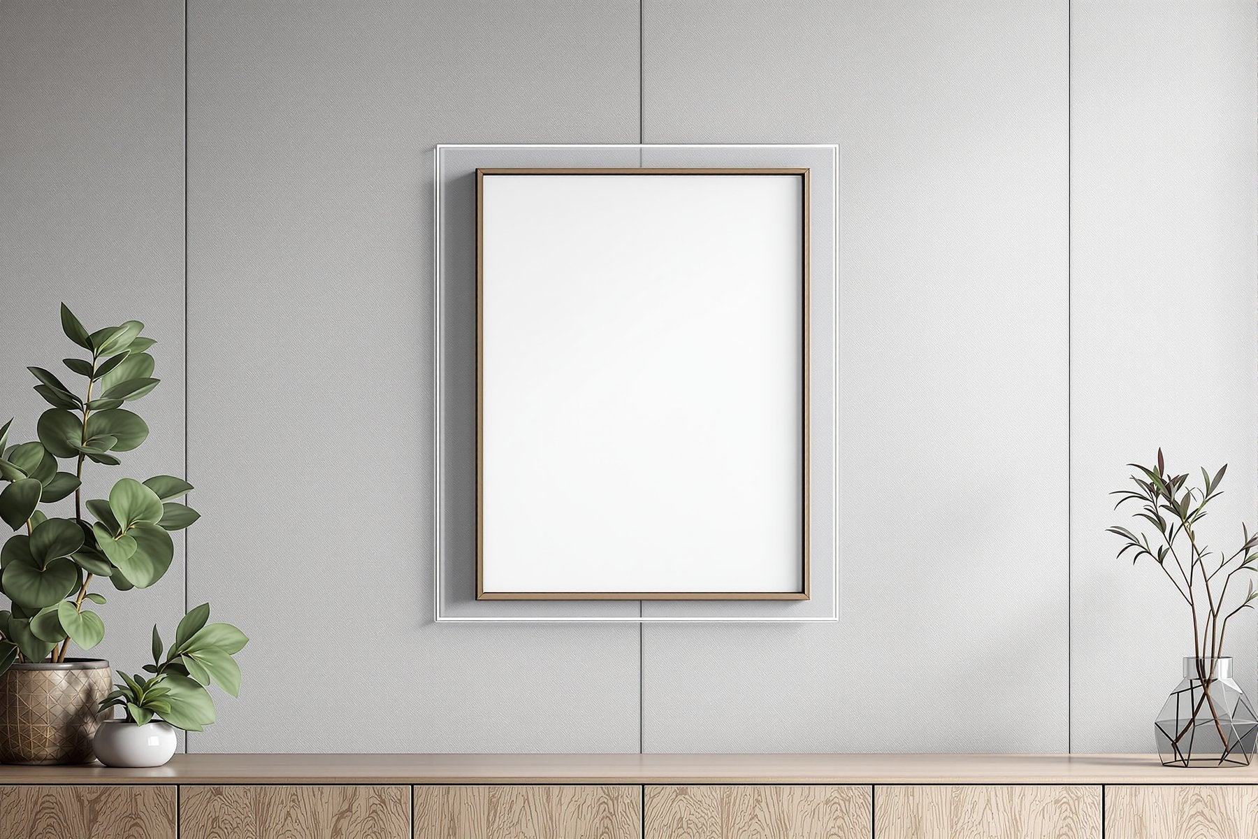 Floating Frame Mockup, Blank Template #091 | Print-on-Demand Frame Mockup | bulkmockup JPG | Commercial Licence | MockupBulk