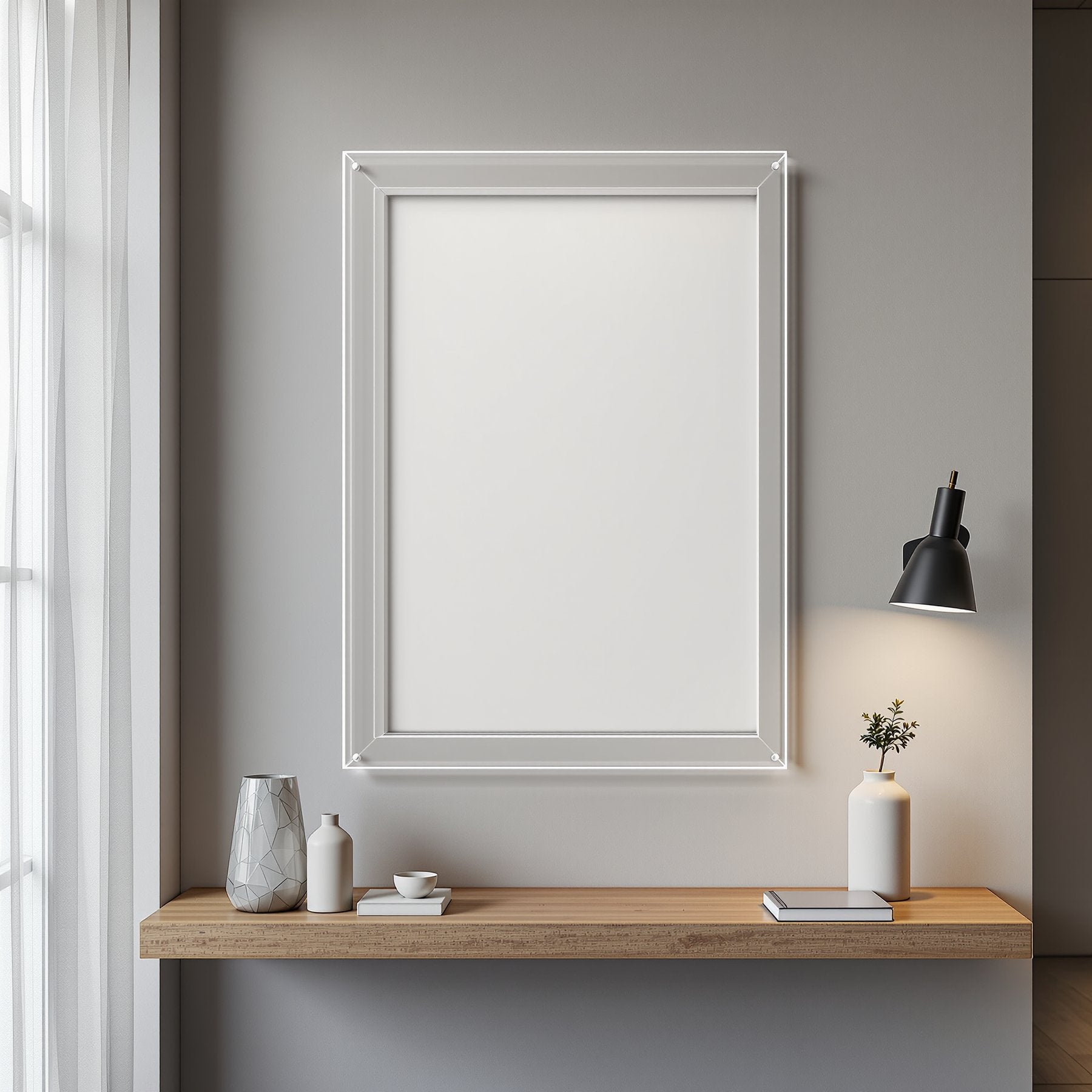 Floating Frame Mockup | Blank Template #100 | bulkmockup Blank Frame Template | High-Res JPG | Commercial Licence | MockupBulk