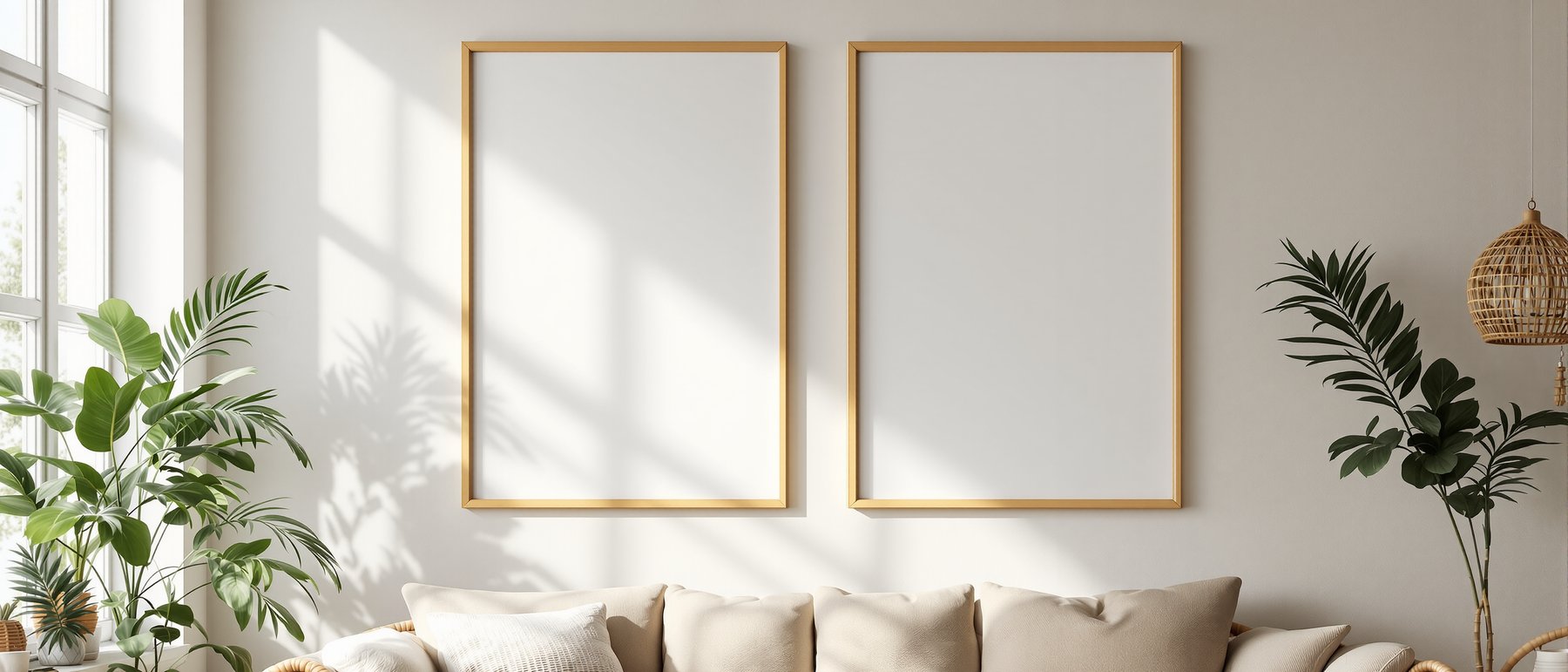 Coloured Frame Mockup | Blank Template #037 | High-Resolution JPG | bulkmockup Template | For Etsy POD Print Sellers | MockupBulk