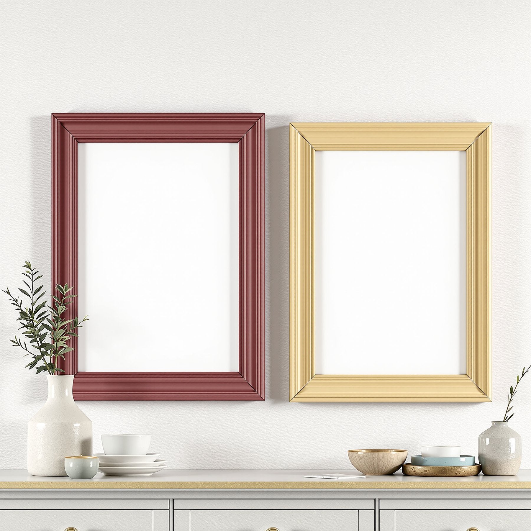 Coloured Frame Mockup — Blank Template #032 — bulkmockup Digital Download | Blank Frame JPG | Commercial Licence Included | MockupBulk