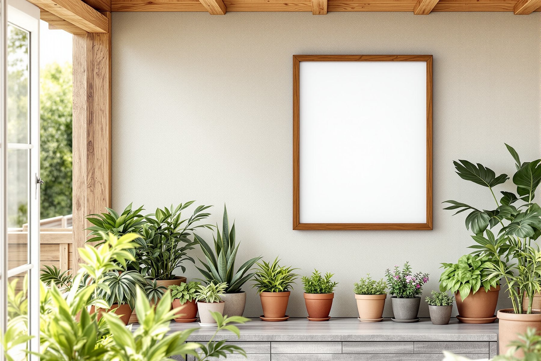 Outdoor Frame Mockup — Blank Template #006 — Digital Frame Mockup | bulkmockup JPG Download | For POD Etsy Shopify | MockupBulk