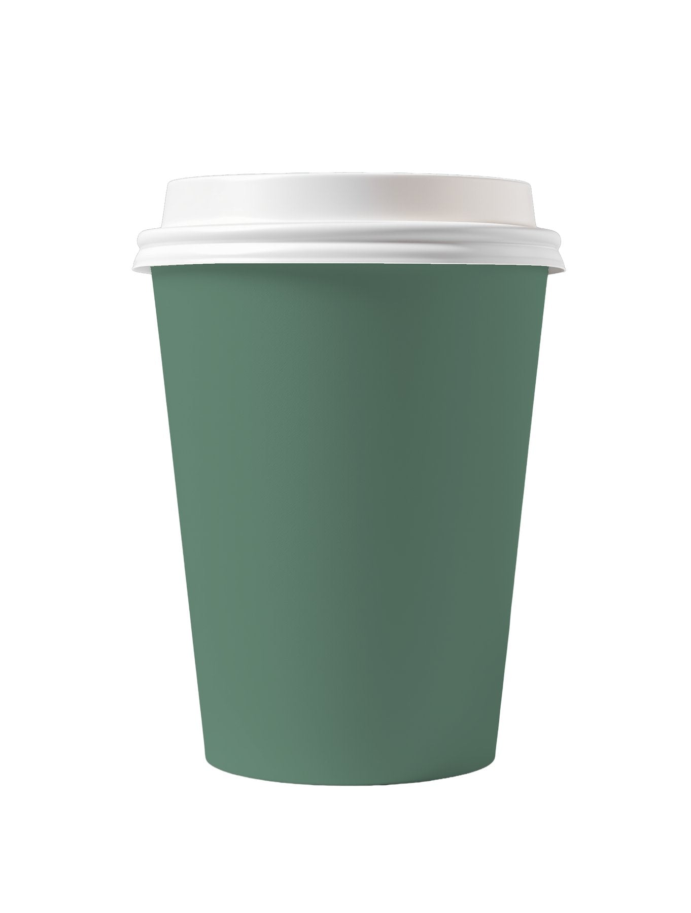 0527 Product Cup Takeaway Medium 12oz White Front antique jade dome