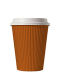 0536 Product Cup Takeaway Ripple Corrugated Angle45 antique orange