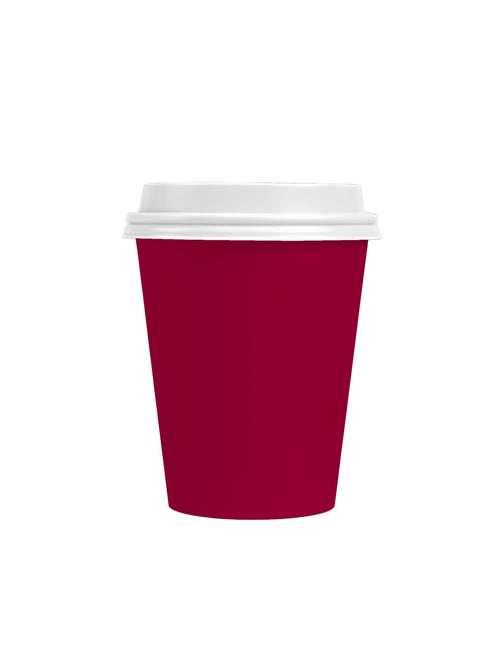 0543 Product Cup Takeaway FlatWhite Short Front antique cherry red