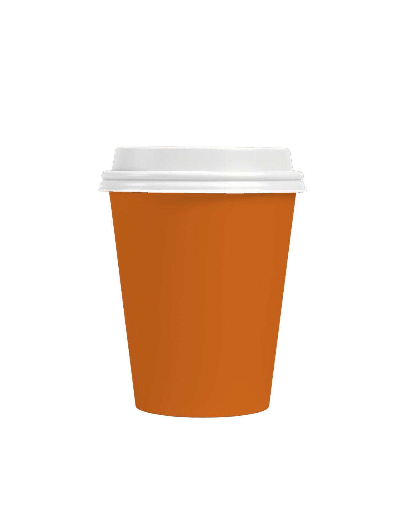 0543 Product Cup Takeaway FlatWhite Short Front antique orange