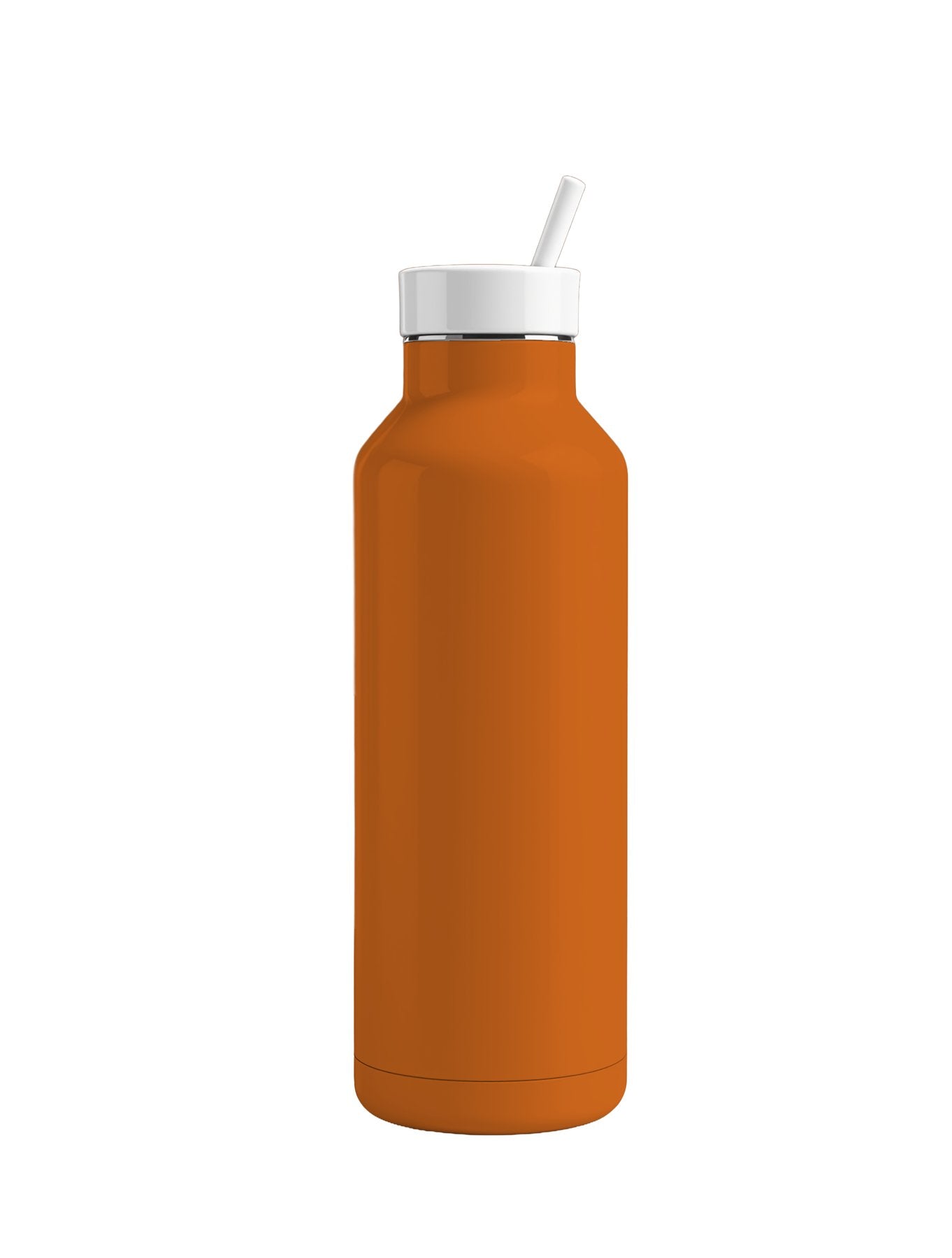 0565 Product Bottle Straw Bottle White Front antique orange