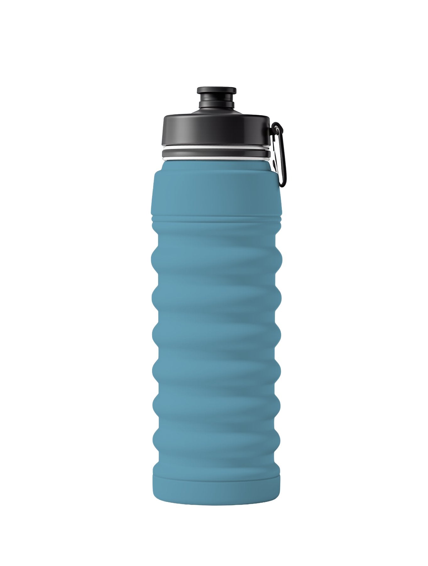 0578 Product Bottle Collapsible Silicone White Angle45 arctic blue