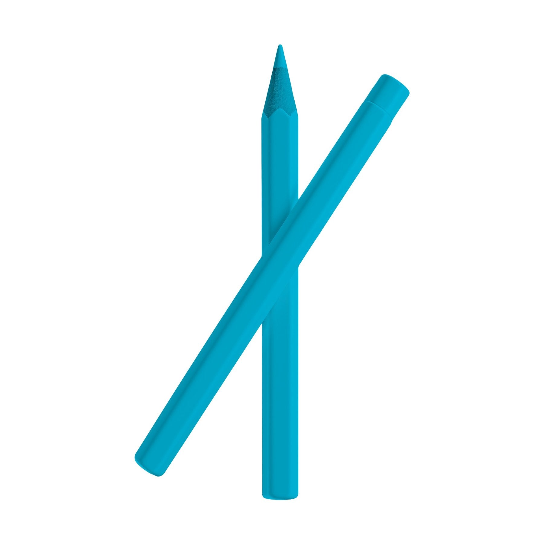 Aqua Angle45 View Pencil Mockup | Print on Demand Mockup | High-Res JPG Download | Commercial Use Included | MockupBulk