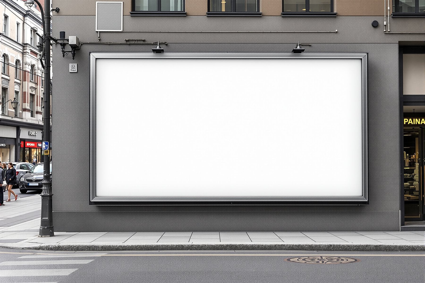 Street Advertising Frame Mockup | Blank Template #003 — Digital Frame Mockup | bulkmockup JPG Download | For POD Etsy Shopify | MockupBulk