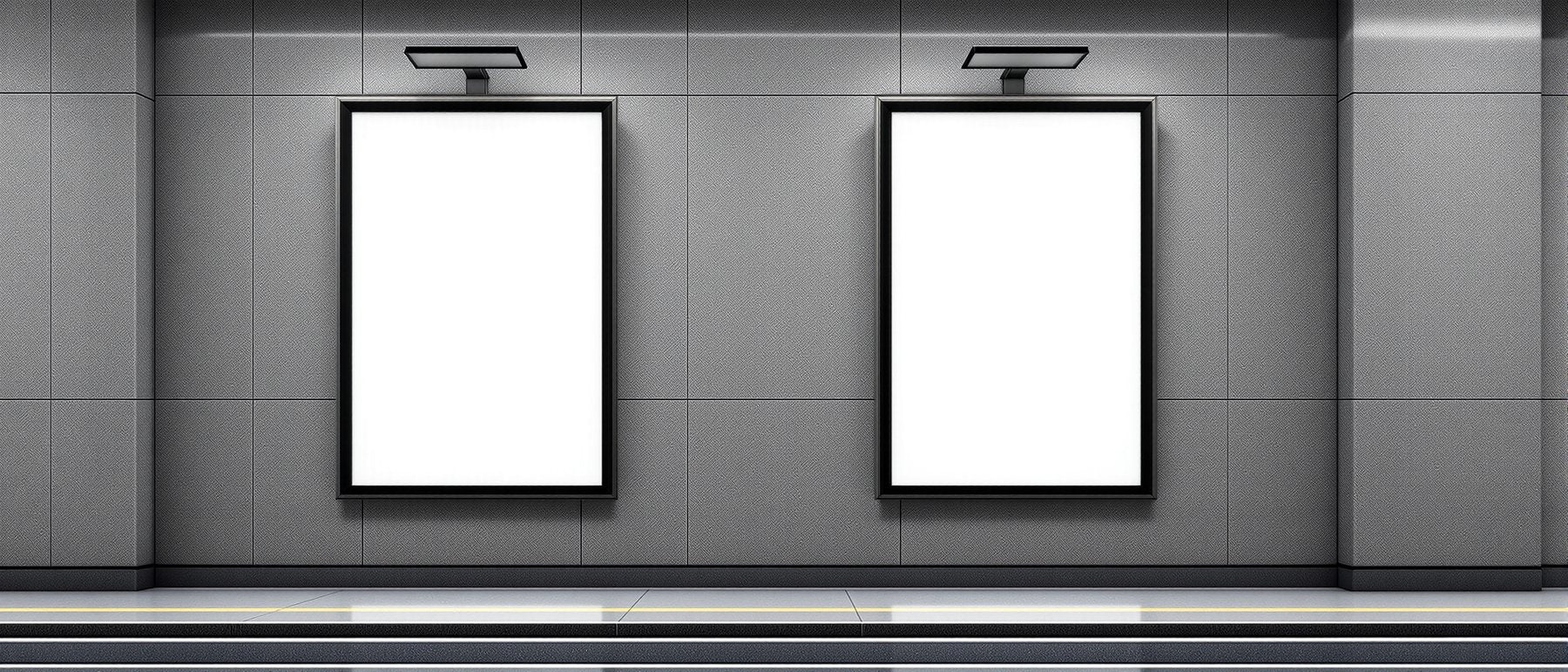 Street Advertising Frame Mockup, Blank Template #005 | bulkmockup Frame Template | Instant Download JPG | Commercial Use | MockupBulk