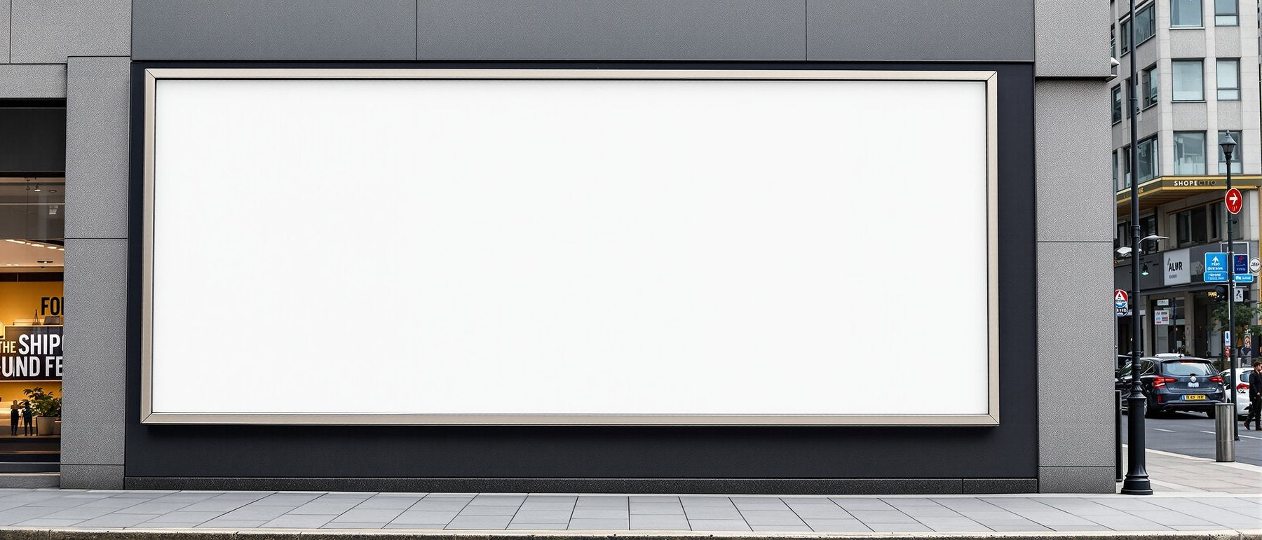 Street Advertising Frame Mockup, Blank Template #008 | Empty Frame Mockup Template | JPG Digital Download | Commercial Licence | bulkmockup Shop