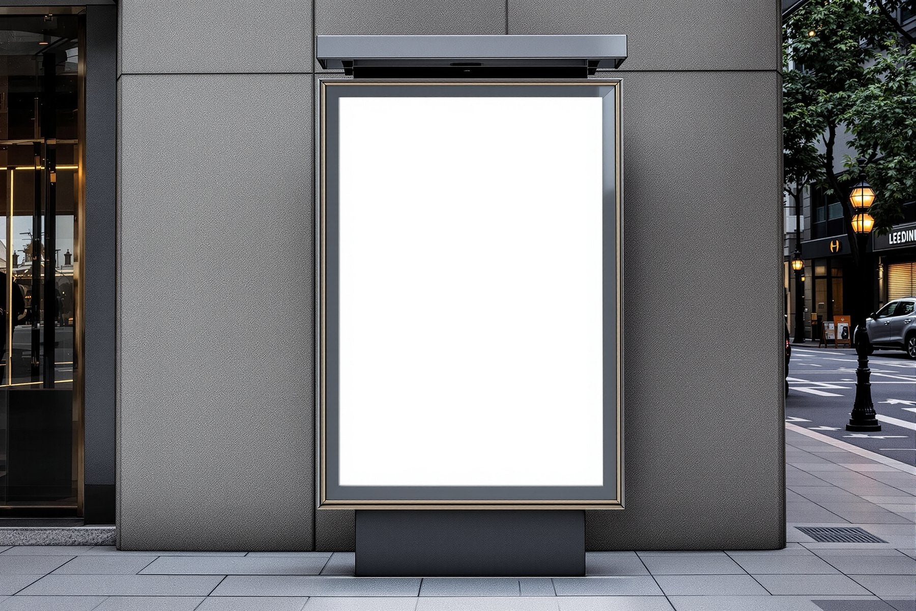 Street Advertising Frame Mockup, Blank Template #009 | Print-on-Demand Frame Mockup | bulkmockup JPG | Commercial Licence | MockupBulk