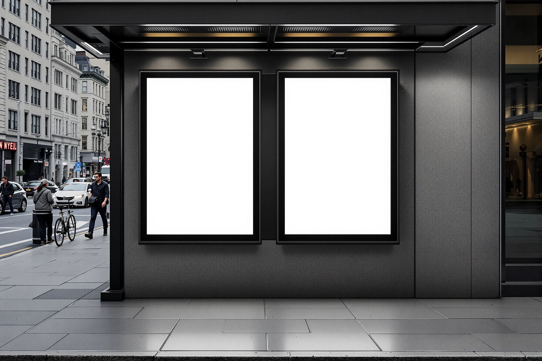Street Advertising Frame Mockup — Blank Template #011 — Digital Frame Mockup | bulkmockup JPG Download | For POD Etsy Shopify | MockupBulk