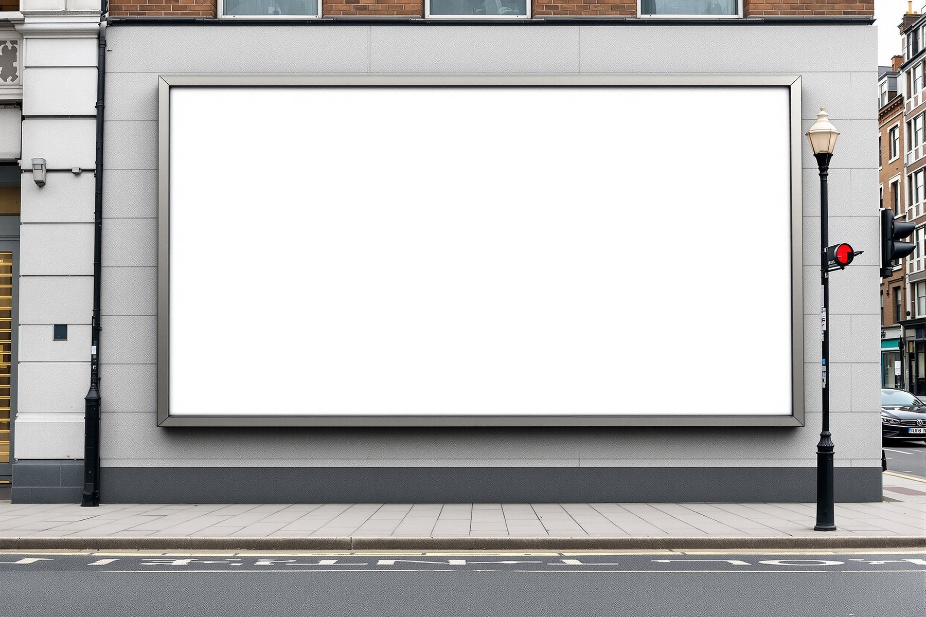 Street Advertising Frame Mockup, Blank Template #014 | Blank Frame Template | High-Res JPG Instant Download | Commercial Use | bulkmockup | MockupBulk