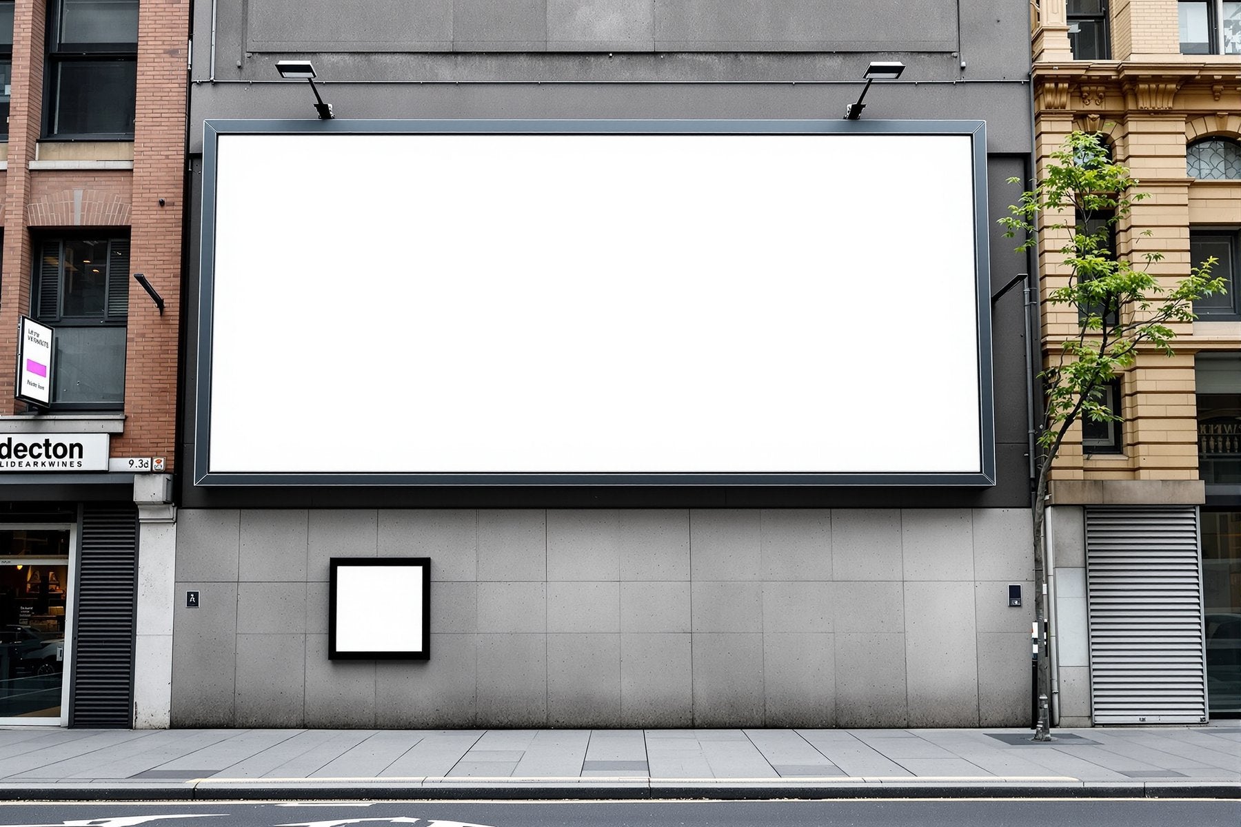Street Advertising Frame Mockup | Blank Template #017 | bulkmockup Blank Frame Template | High-Res JPG | Commercial Licence | MockupBulk