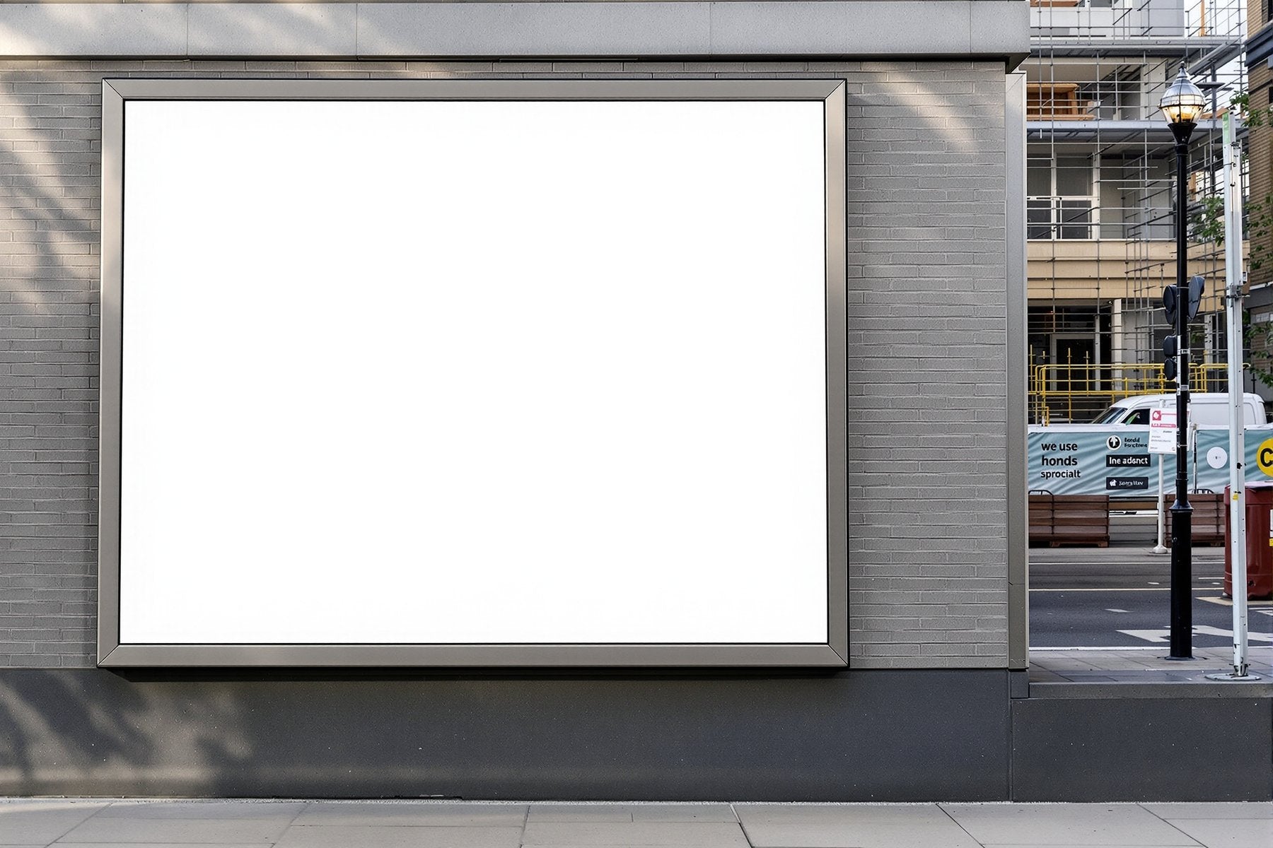 Street Advertising Frame Mockup | Blank Template #020 | bulkmockup Blank Frame Template | High-Res JPG | Commercial Licence | MockupBulk