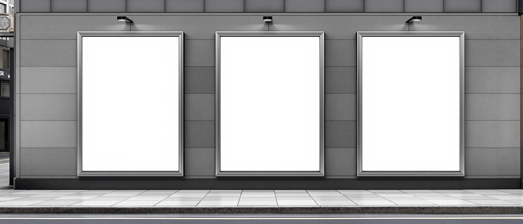 Blank Template #022 Street Advertising Frame Mockup | Empty Frame Template | bulkmockup High-Res JPG | Commercial Use Included | MockupBulk