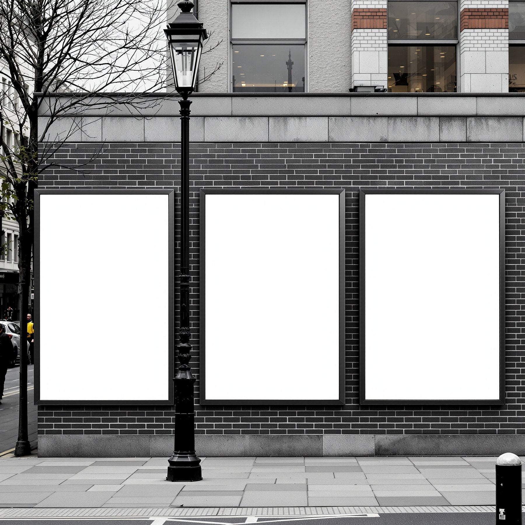 Blank Template #024 Street Advertising Frame Mockup | Blank Frame Template for Etsy | bulkmockup JPG Download | Commercial Use | MockupBulk