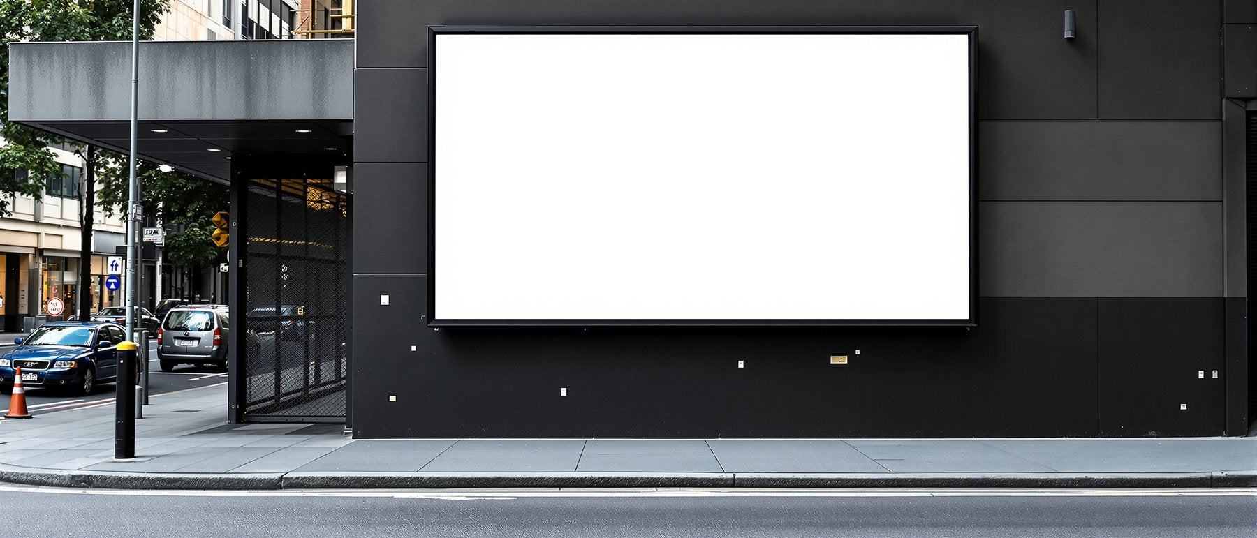 Street Advertising Frame Mockup, Blank Template #025 | High-Res Frame Template JPG | bulkmockup Mockup Store | Commercial Use | MockupBulk