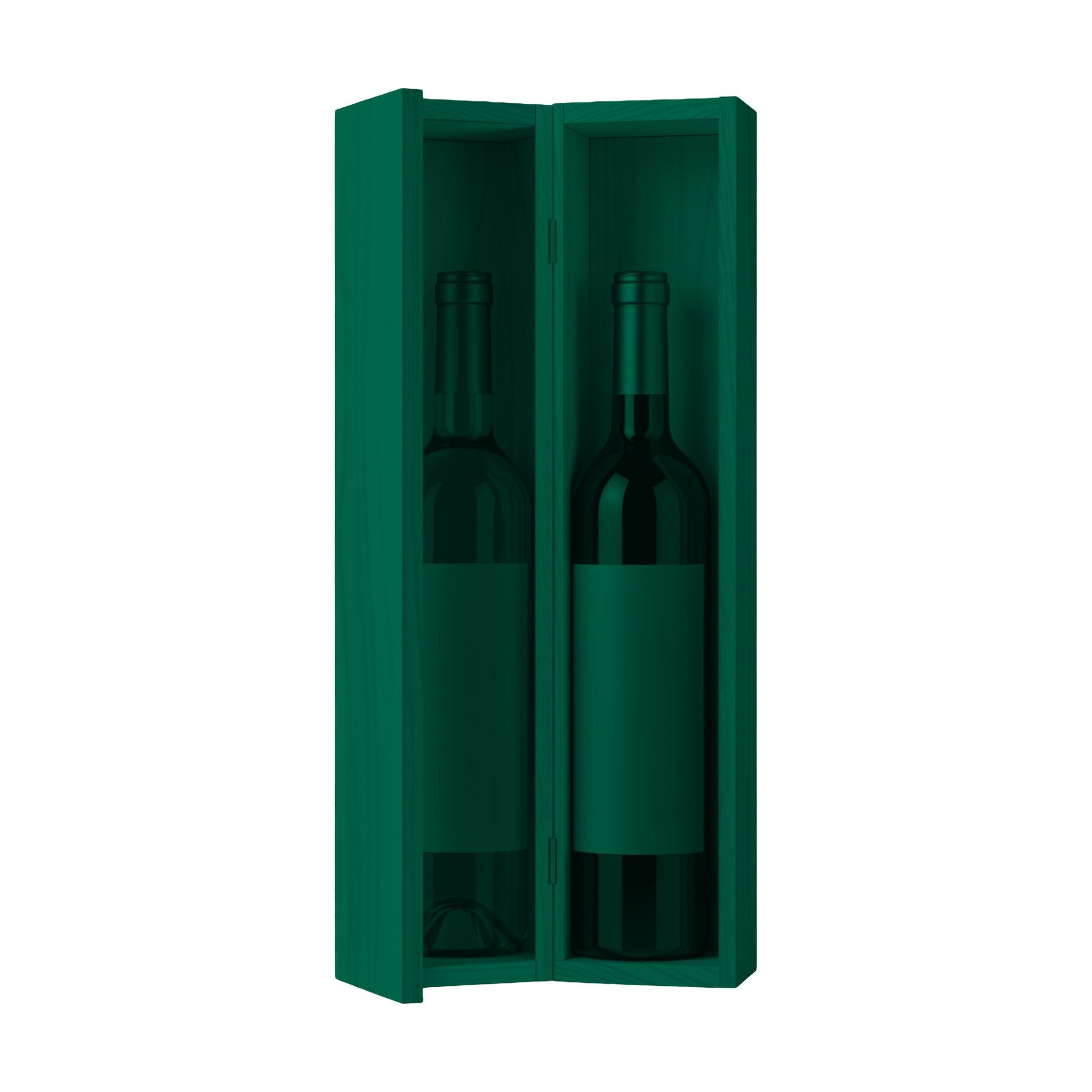 WineBox Mockup | Bottle Green — High Resolution JPG | POD Mockup Template | Commercial Use Download | MockupBulk