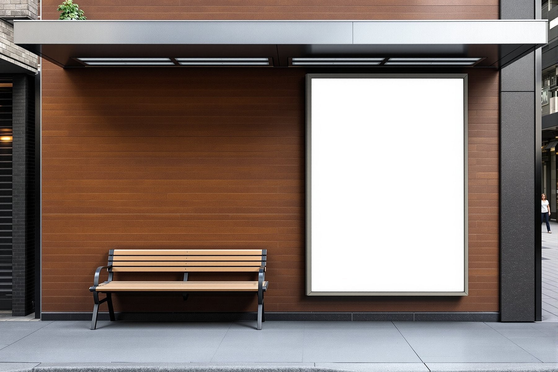 Street Advertising Frame Mockup — Blank Template #030 — Frame Mockup JPG Download | bulkmockup Template | Commercial Licence | MockupBulk