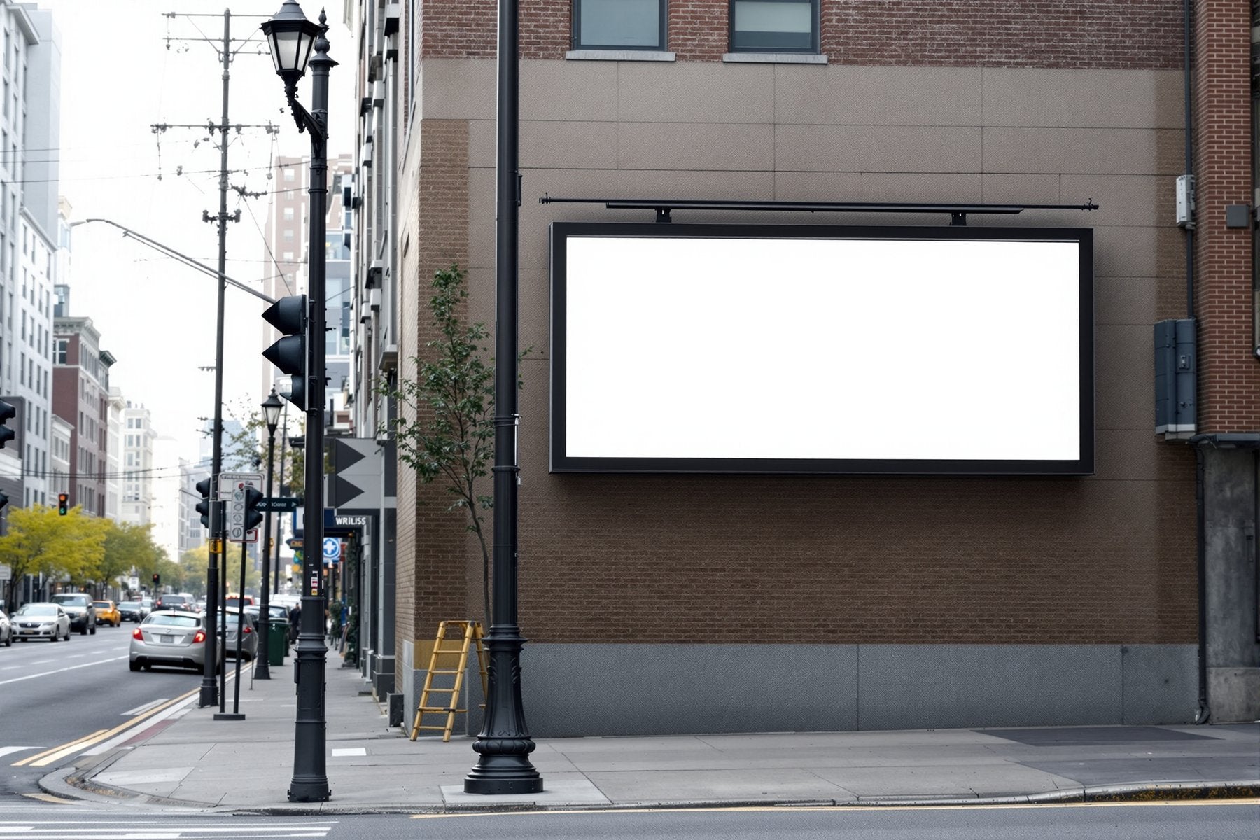Blank Template #034 Street Advertising Frame Mockup | Blank Frame Template for Etsy | bulkmockup JPG Download | Commercial Use | MockupBulk