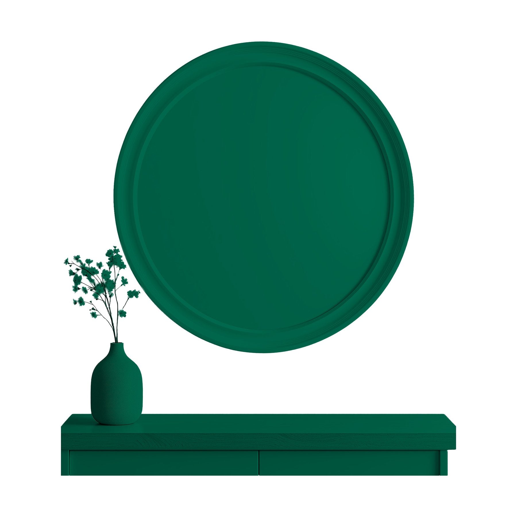 Mirror Mockup | Bottle Green | Digital Download Mockup | High-Resolution JPG | Commercial Use Included | MockupBulk