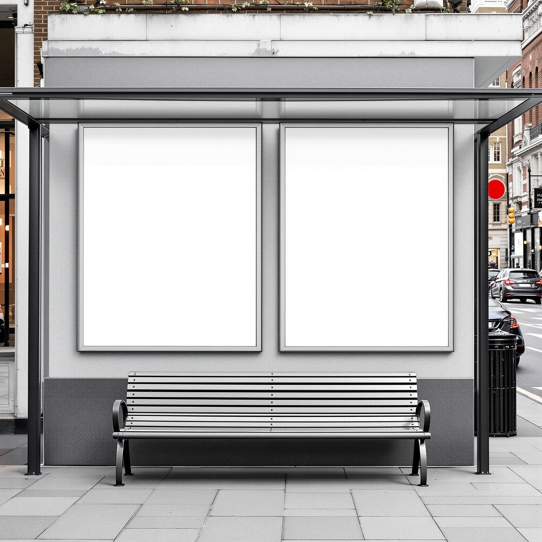 Street Advertising Frame Mockup | Blank Template #038 | Instant bulkmockup Download | Blank Frame JPG Template | Commercial Use | MockupBulk