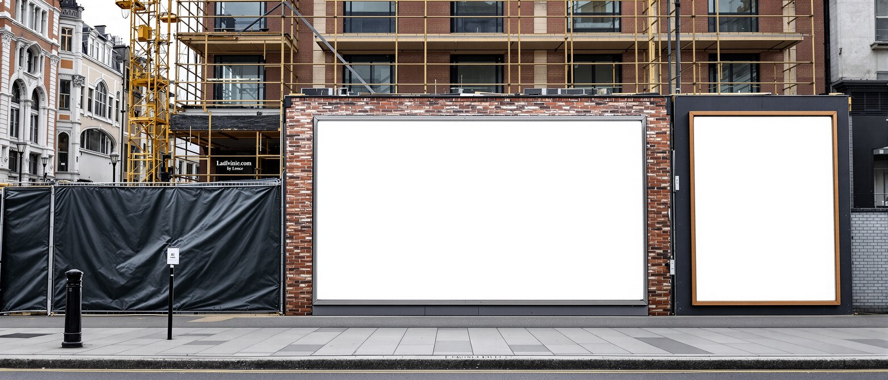 Street Advertising Frame Mockup — Blank Template #041 — Blank Frame Mockup JPG | Commercial Licence | bulkmockup Download | MockupBulk