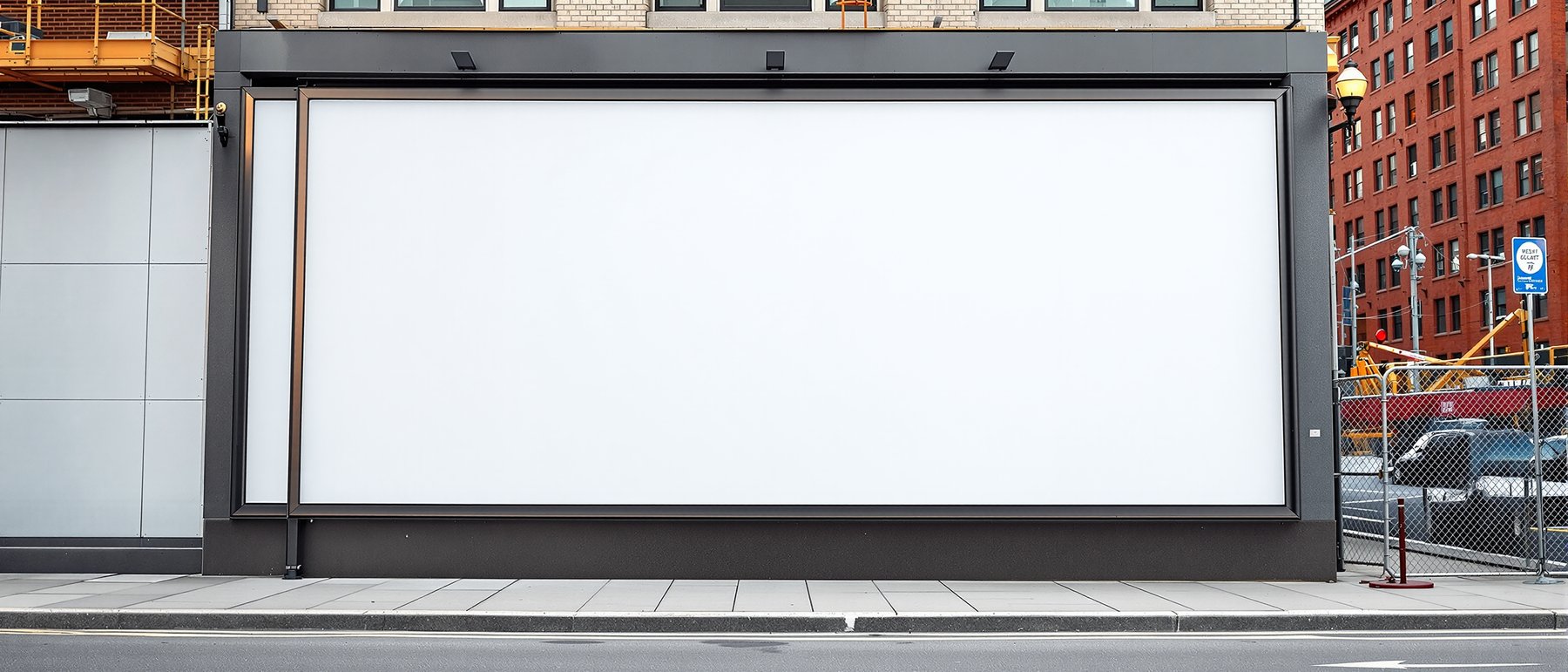 Street Advertising Frame Mockup, Blank Template #043 | Empty Frame Template | bulkmockup High-Res JPG | Commercial Use Included | MockupBulk