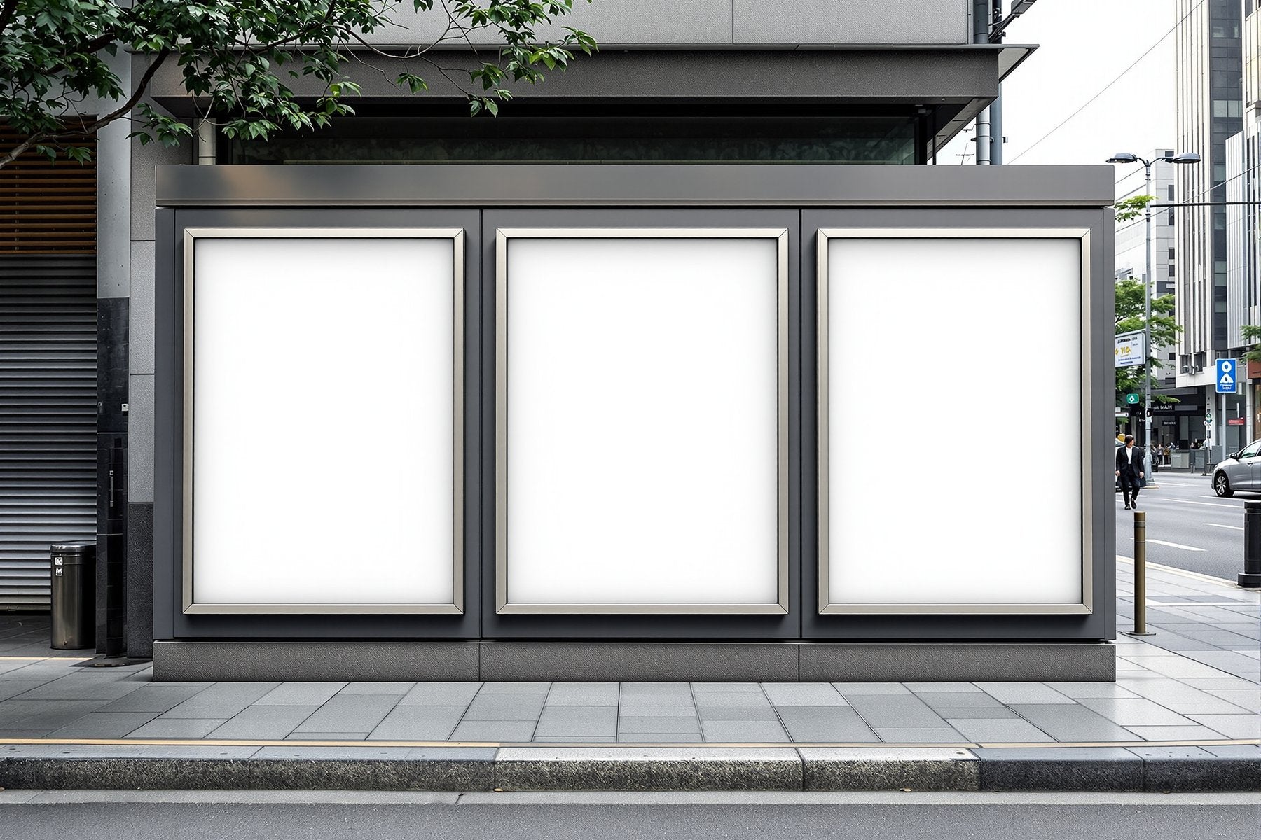 Street Advertising Frame Mockup, Blank Template #046 | Empty Frame Template | bulkmockup High-Res JPG | Commercial Use Included | MockupBulk