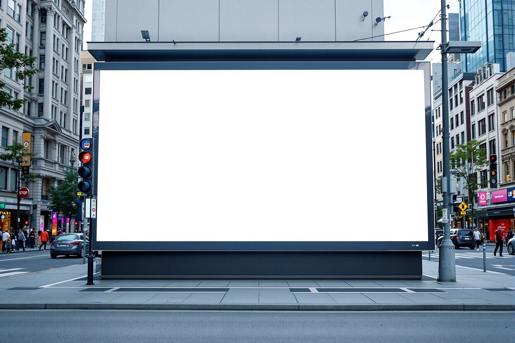 Street Advertising Frame Mockup, Blank Template #047 | bulkmockup Frame Template | Instant Download JPG | Commercial Use | MockupBulk