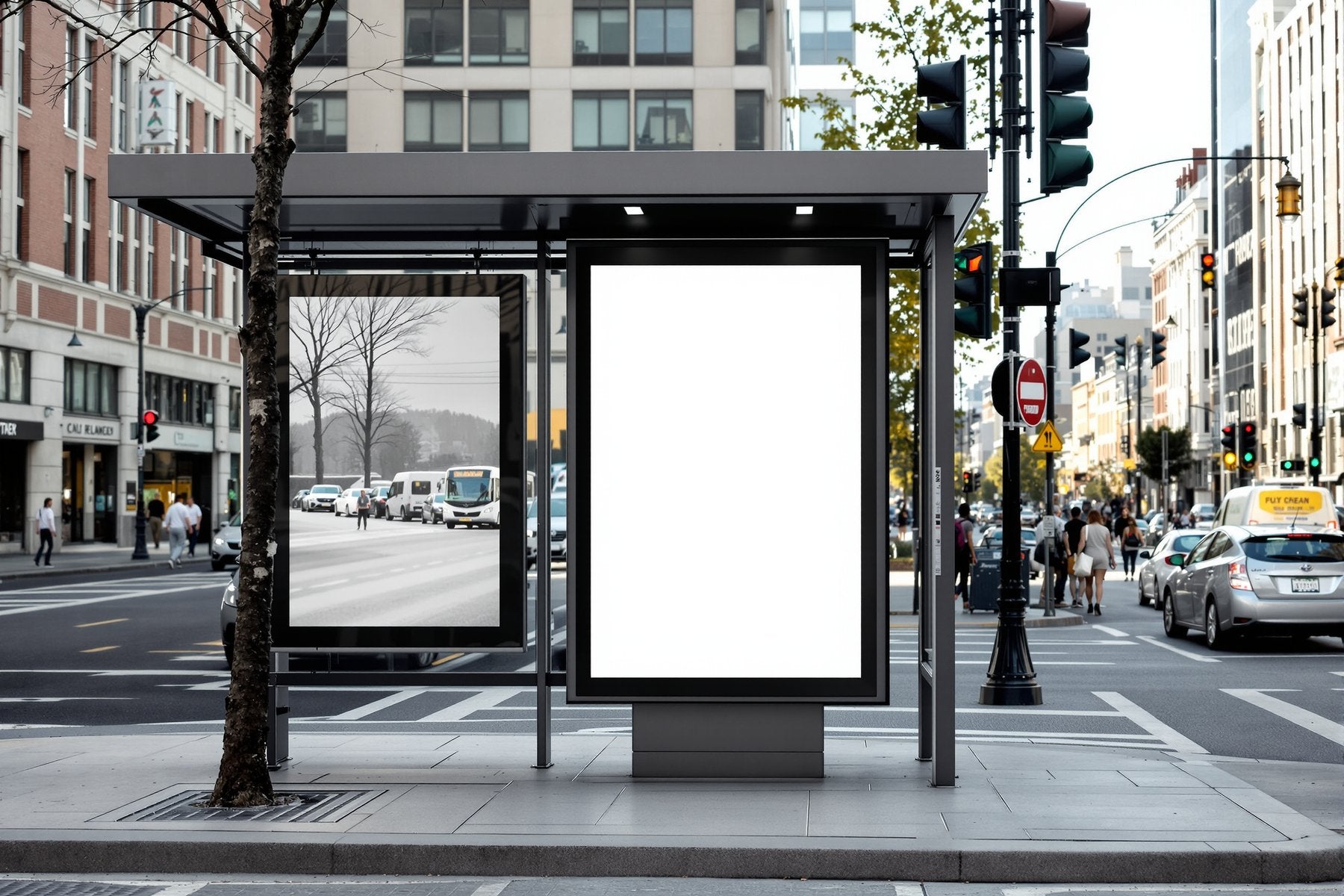 Street Advertising Frame Mockup | Blank Template #051 — Empty Frame Template | bulkmockup High-Res JPG | Commercial Use Included | MockupBulk