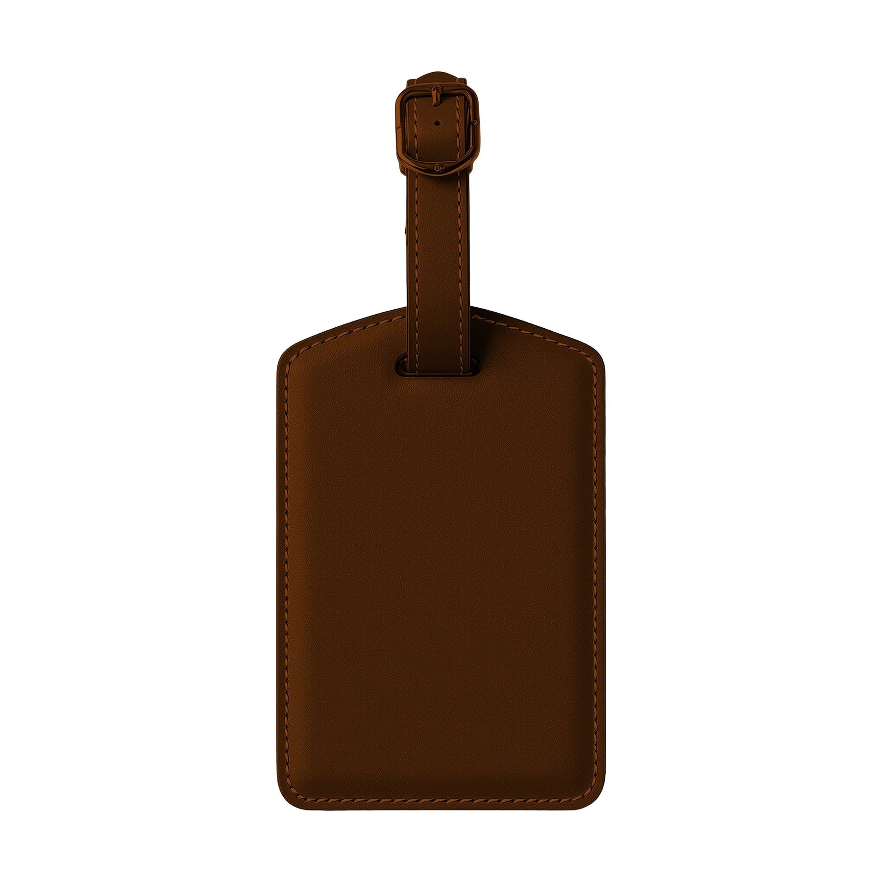 LuggageTag Mockup — Brown Back View — JPG Mockup Download | For POD Sellers Designers Etsy Shops | Commercial Use | MockupBulk