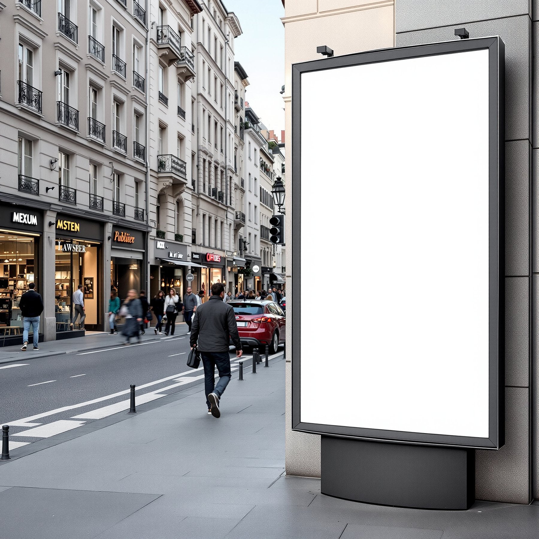 Street Advertising Frame Mockup | Blank Template #056 — Blank Frame Template | High-Res JPG Instant Download | Commercial Use | bulkmockup | MockupBulk
