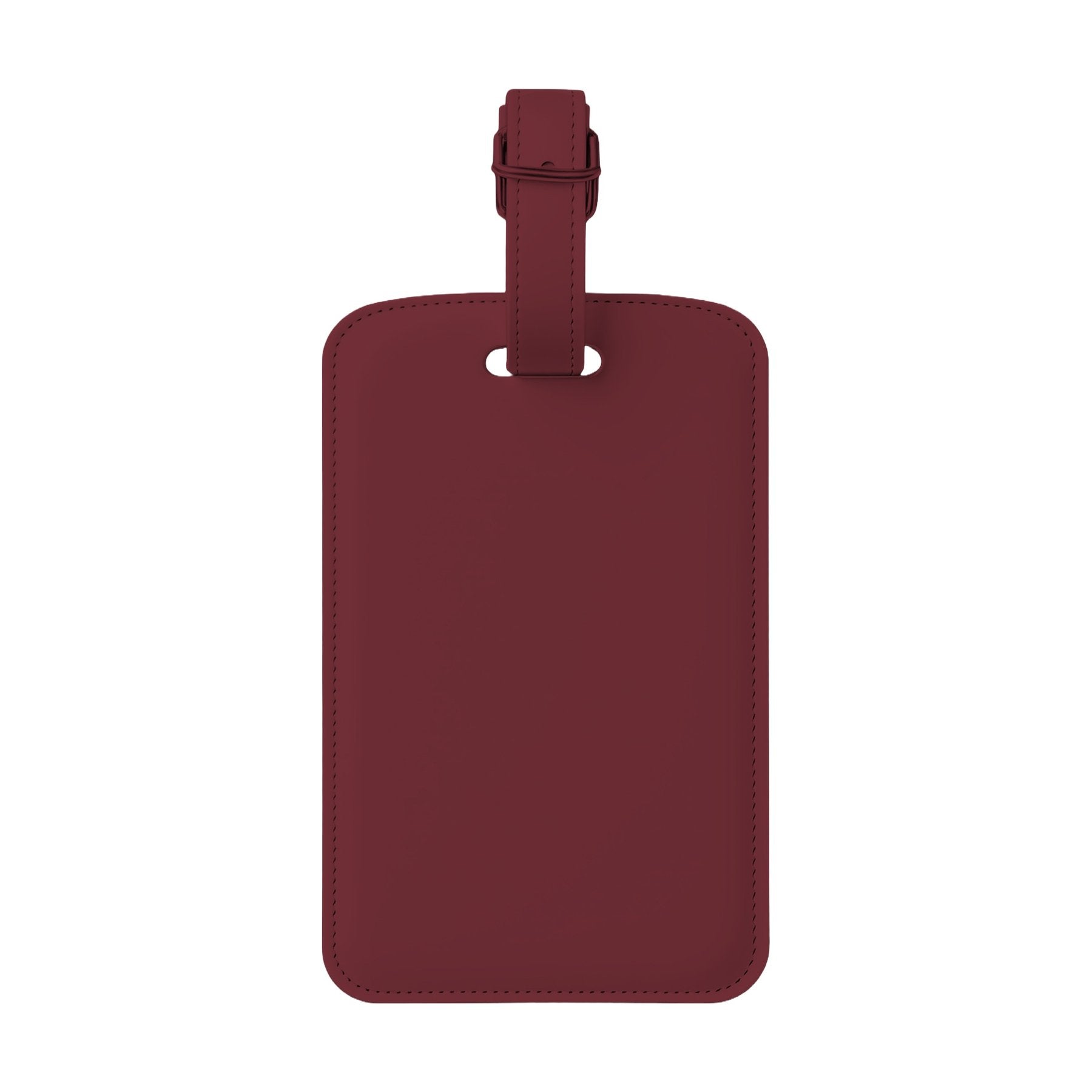 LuggageTag Mockup, Burgundy Back View | Digital JPG Mockup | Commercial Licence | For Etsy Printful Printify | MockupBulk