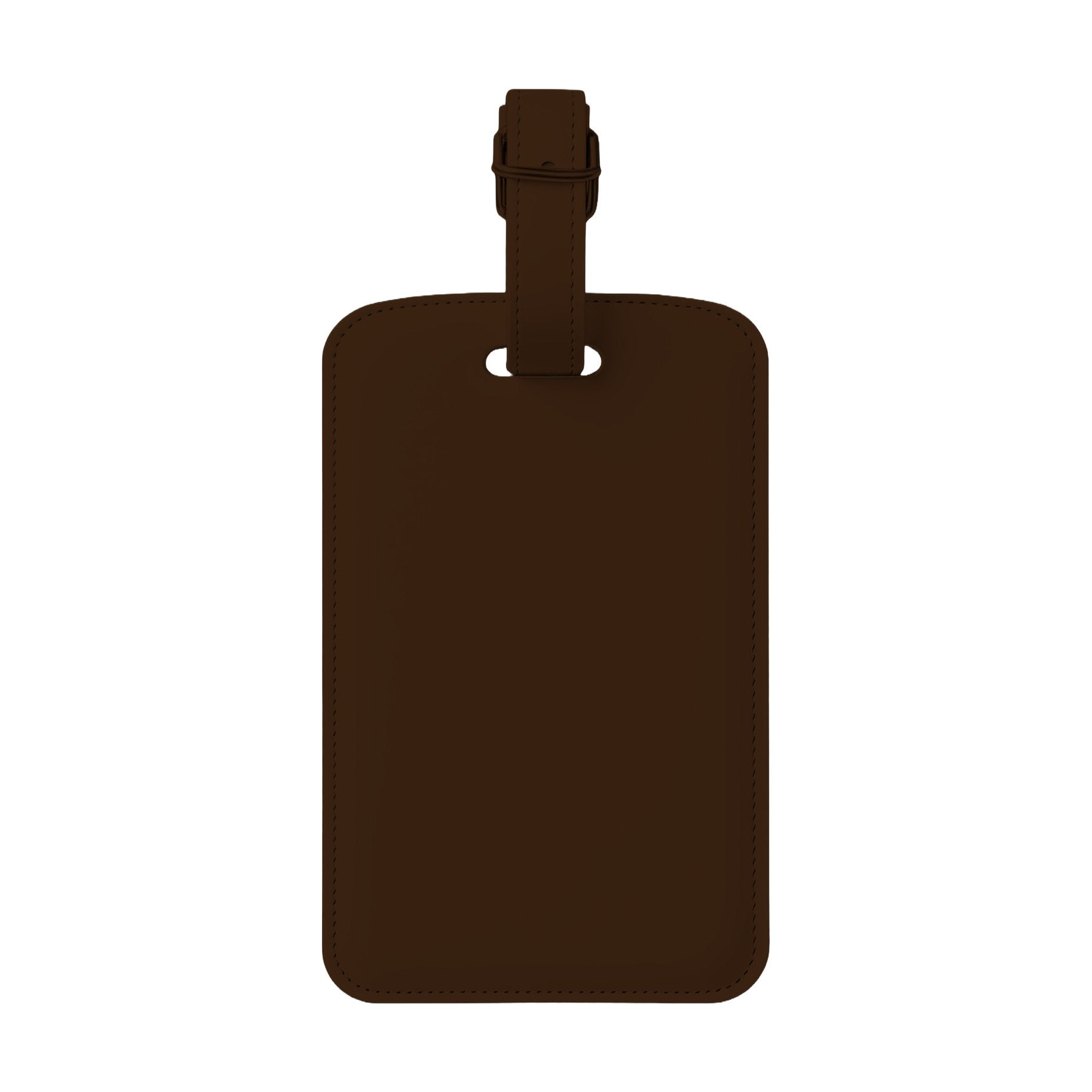 LuggageTag Mockup — Dark Chocolate Back View — Digital Download Mockup | High-Resolution JPG | Commercial Use Included | MockupBulk