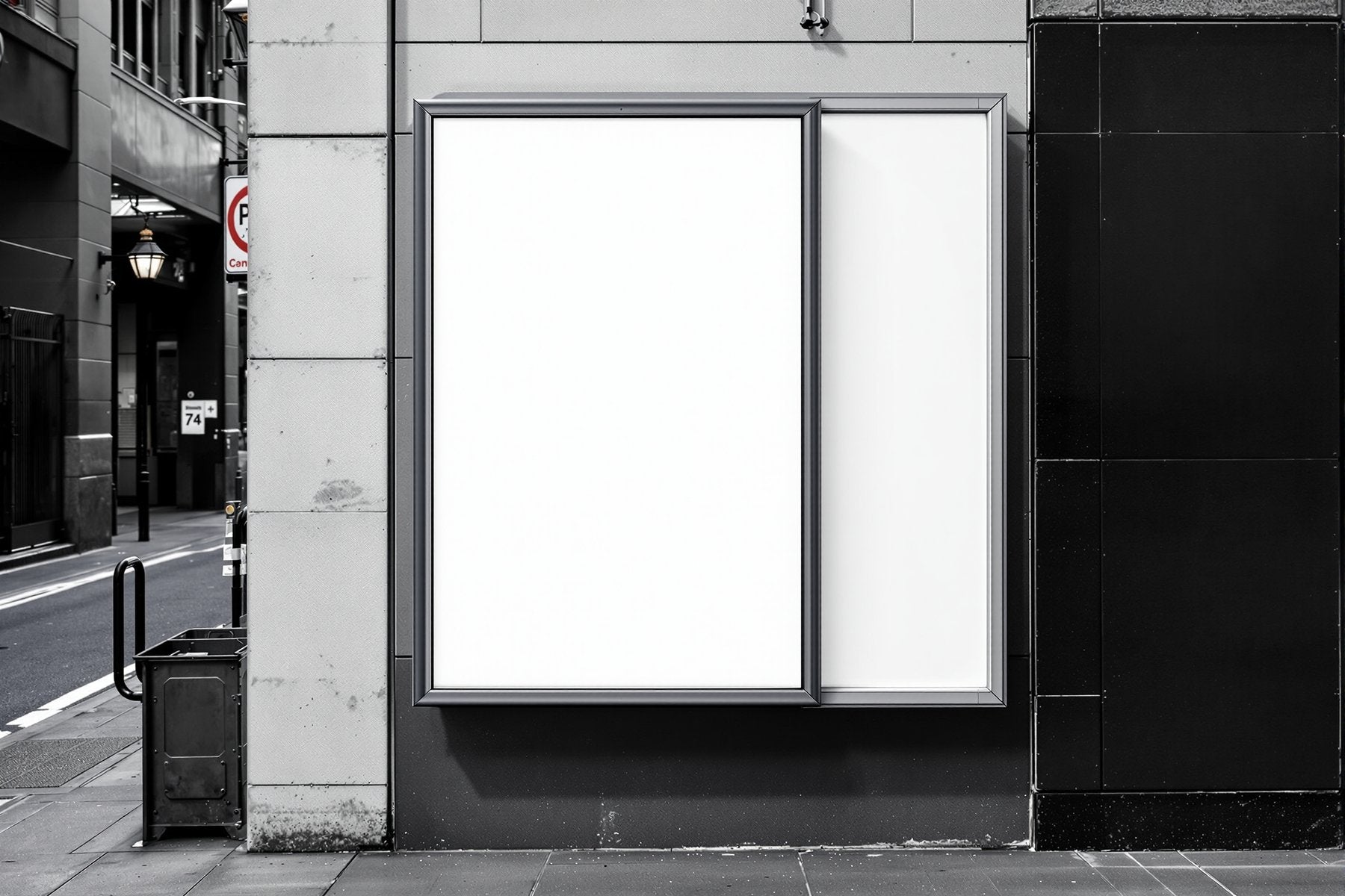Blank Template #058 Street Advertising Frame Mockup | bulkmockup Frame Template | Instant Download JPG | Commercial Use | MockupBulk