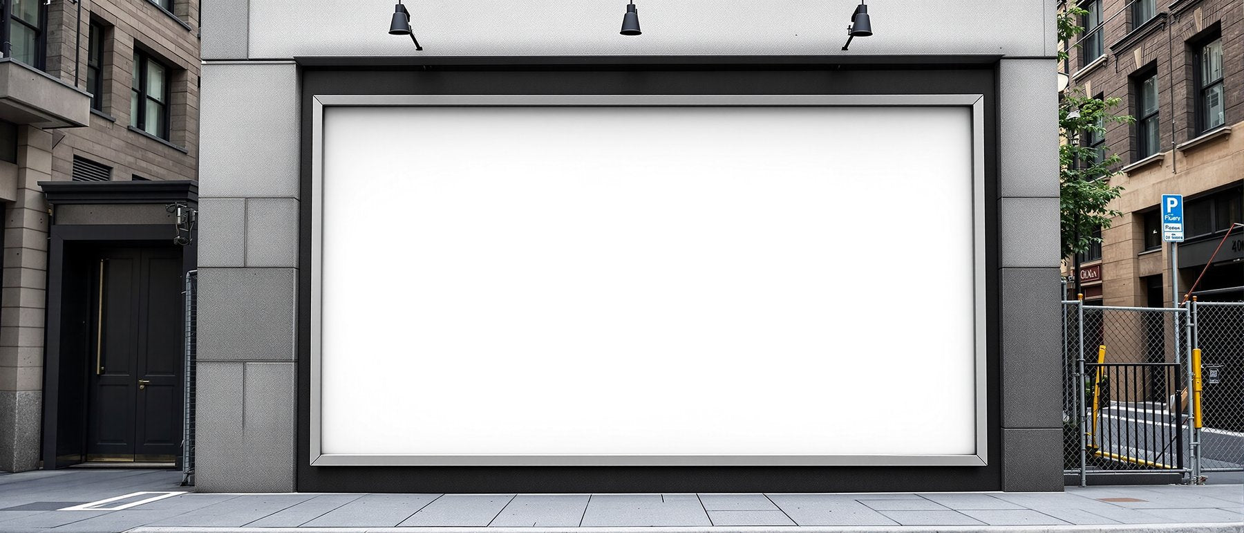 Street Advertising Frame Mockup — Blank Template #060 — Blank Frame Template for Etsy | bulkmockup JPG Download | Commercial Use | MockupBulk