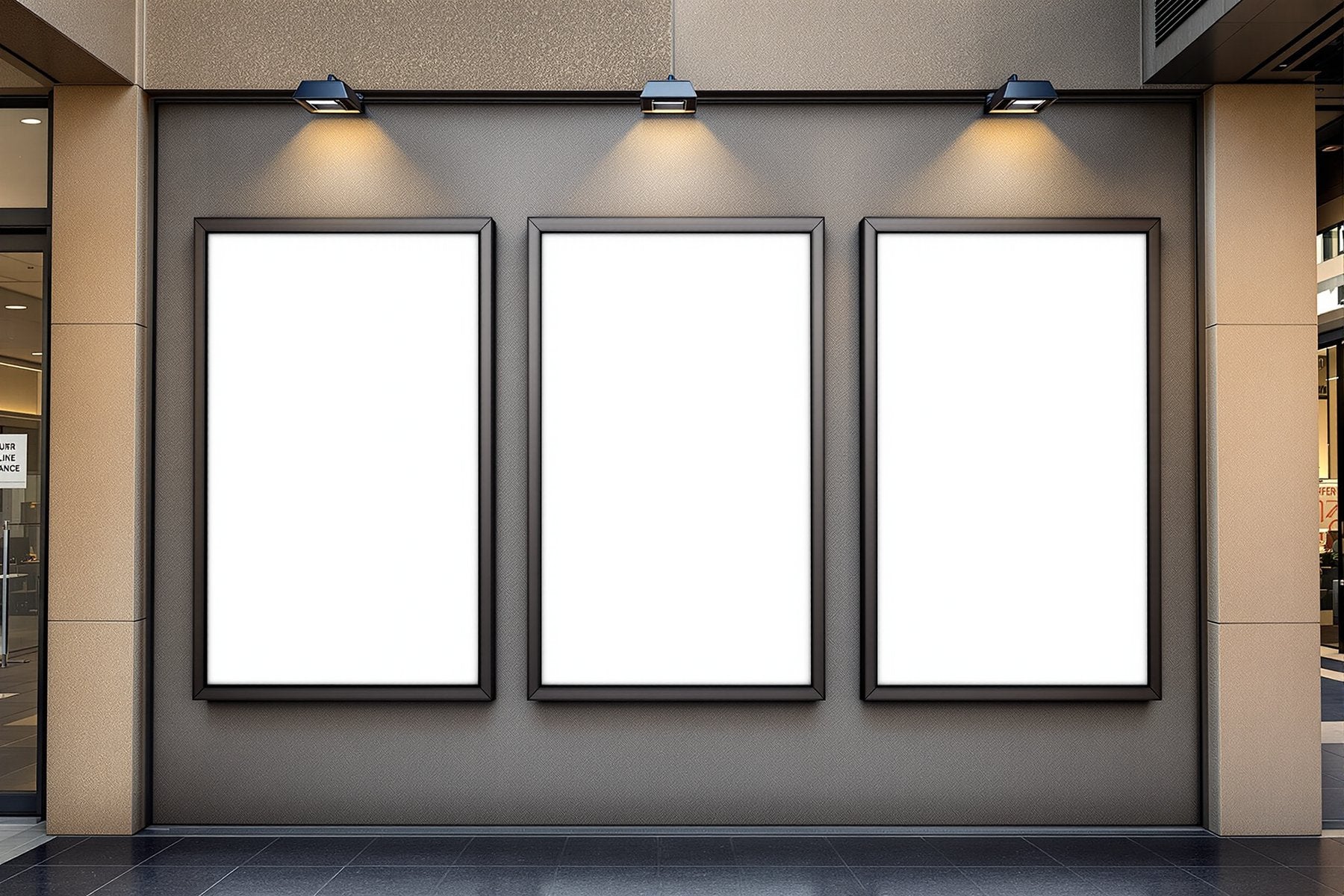 Street Advertising Frame Mockup, Blank Template #061 | Frame Mockup JPG Download | bulkmockup Template | Commercial Licence | MockupBulk