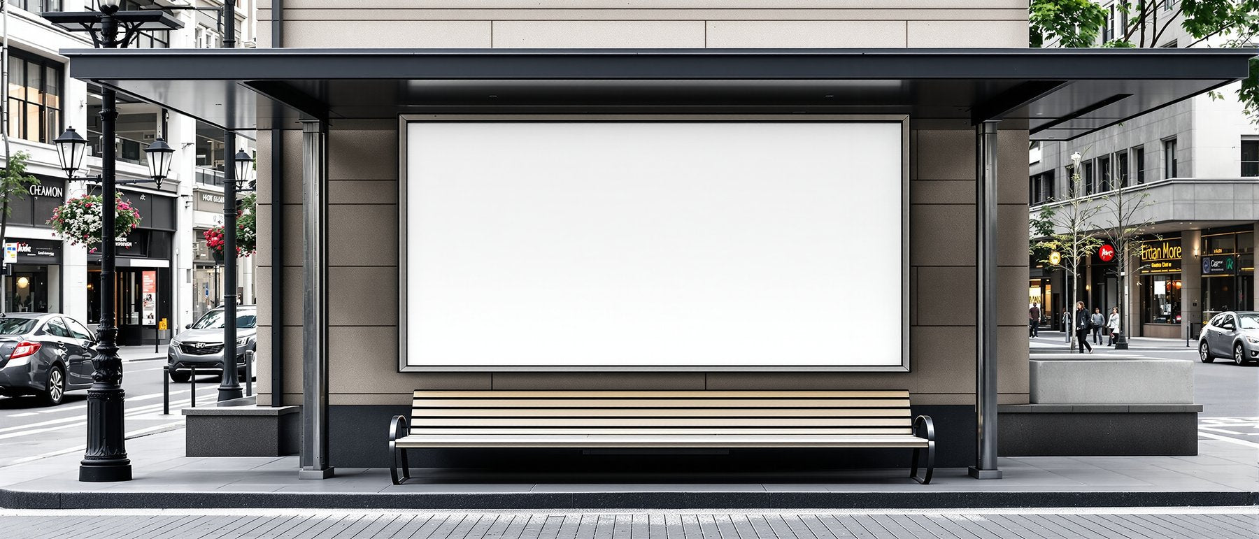 Street Advertising Frame Mockup | Blank Template #064 | Print-on-Demand Frame Mockup | bulkmockup JPG | Commercial Licence | MockupBulk