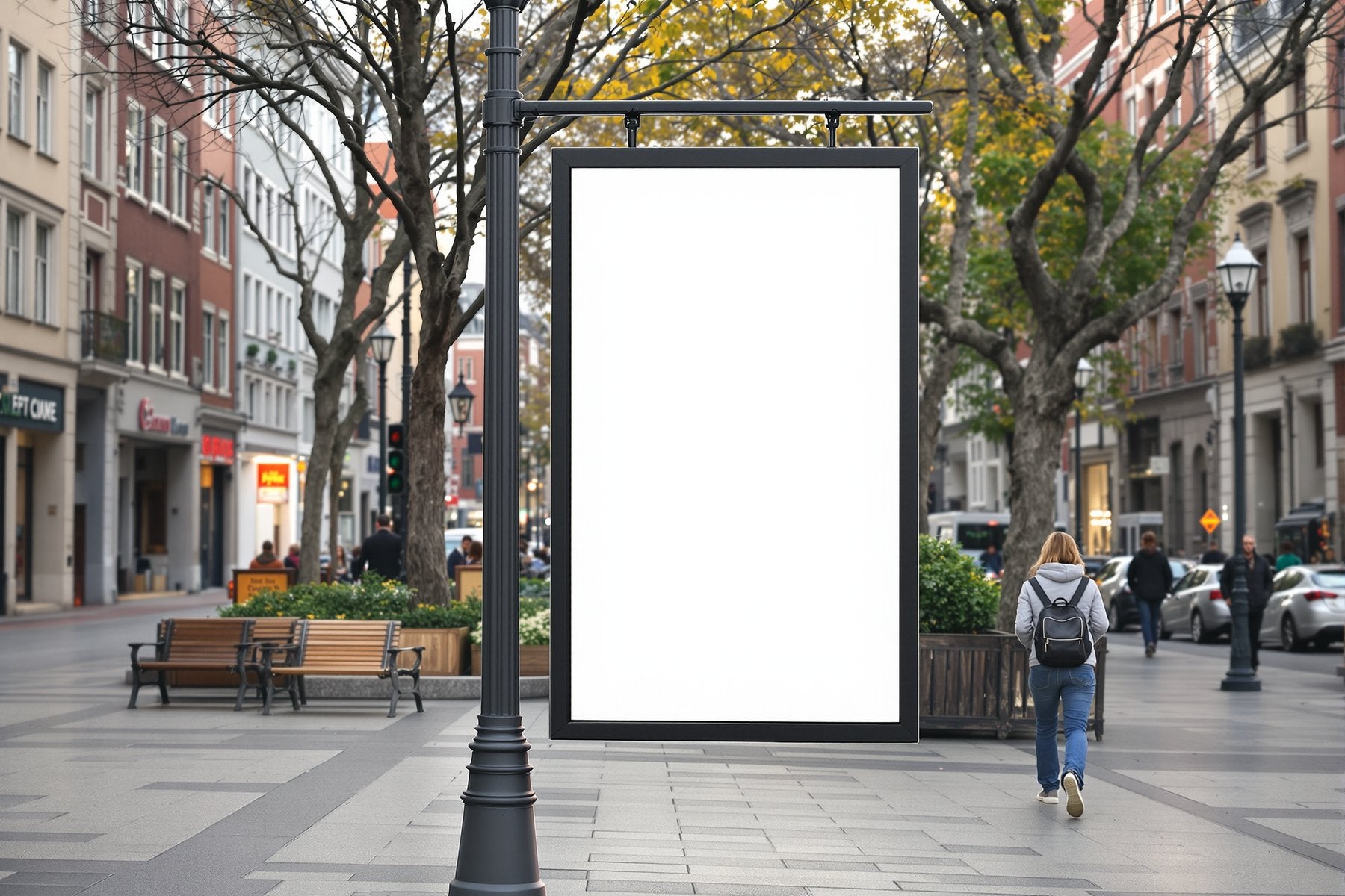 Street Advertising Frame Mockup, Blank Template #067 | Blank Frame Template for Etsy | bulkmockup JPG Download | Commercial Use | MockupBulk