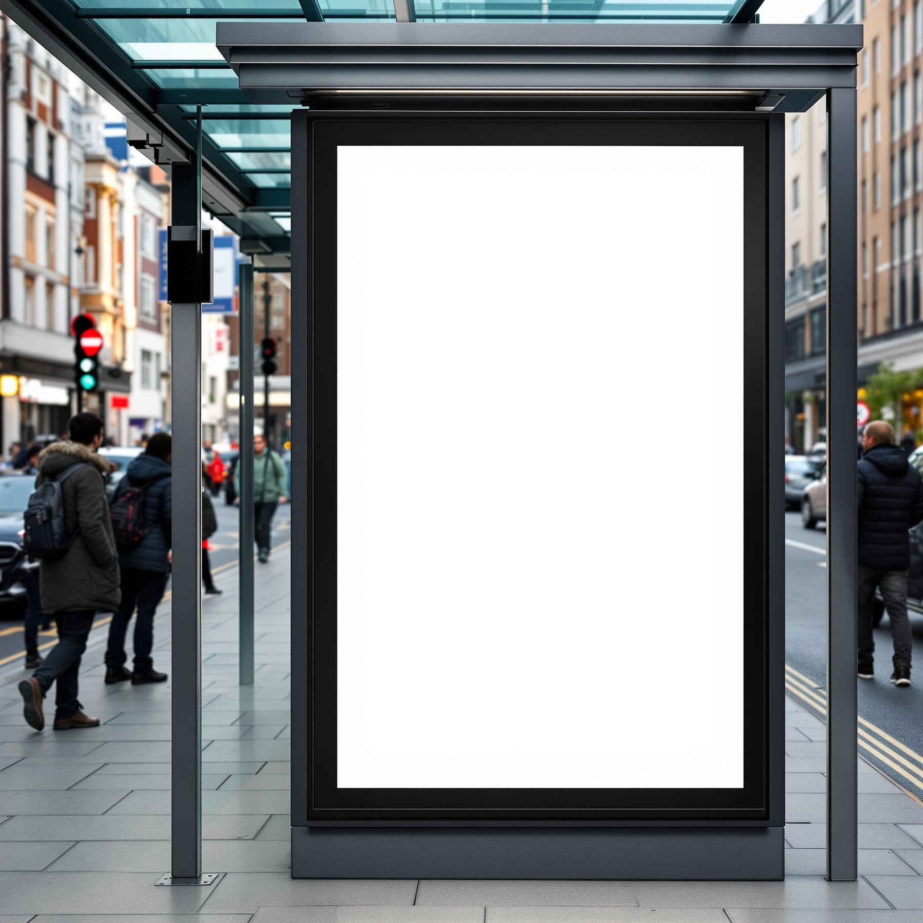 Street Advertising Frame Mockup | Blank Template #068 | Blank Frame Template | High-Res JPG Instant Download | Commercial Use | bulkmockup | MockupBulk