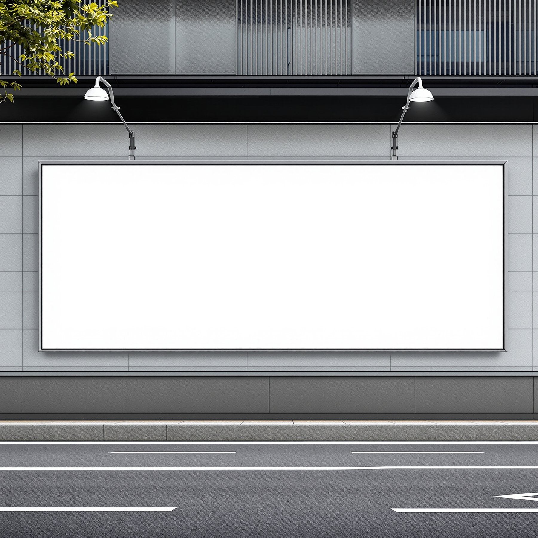 Street Advertising Frame Mockup, Blank Template #069 | bulkmockup Frame Template | Instant Download JPG | Commercial Use | MockupBulk