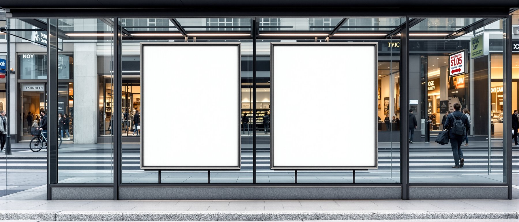 Street Advertising Frame Mockup | Blank Template #072 — High-Res Frame Template JPG | bulkmockup Mockup Store | Commercial Use | MockupBulk