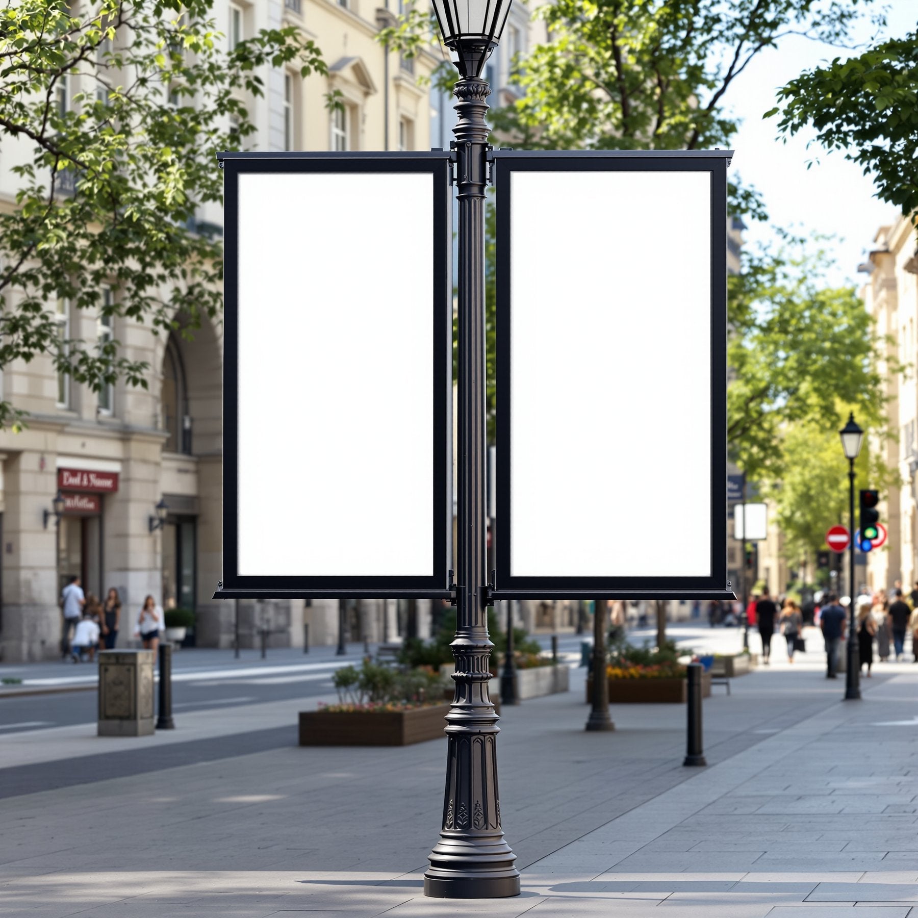 Street Advertising Frame Mockup — Blank Template #073 — Print-on-Demand Frame Mockup | bulkmockup JPG | Commercial Licence | MockupBulk