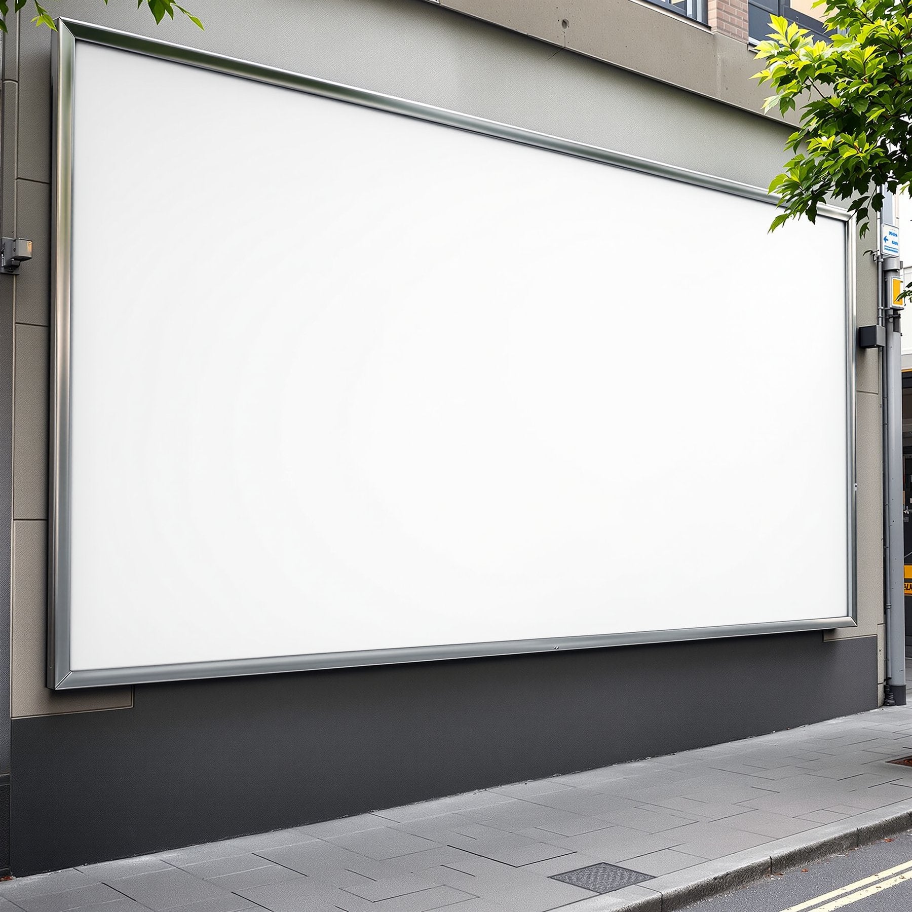 Street Advertising Frame Mockup — Blank Template #076 — Blank Frame Template | High-Res JPG Instant Download | Commercial Use | bulkmockup | MockupBulk