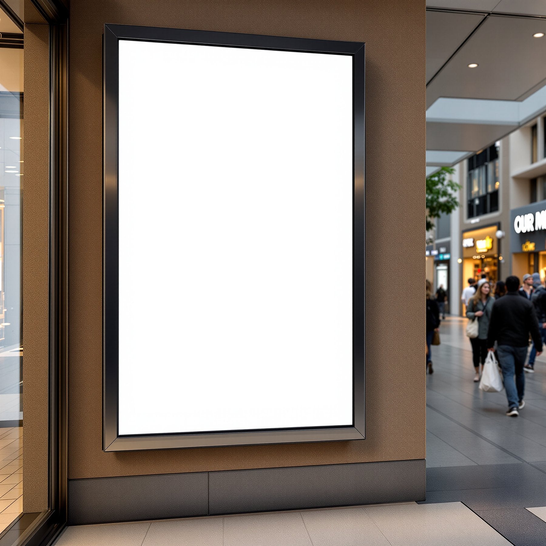 Street Advertising Frame Mockup, Blank Template #078 | Frame Template JPG | Instant bulkmockup Download | Commercial Use | MockupBulk