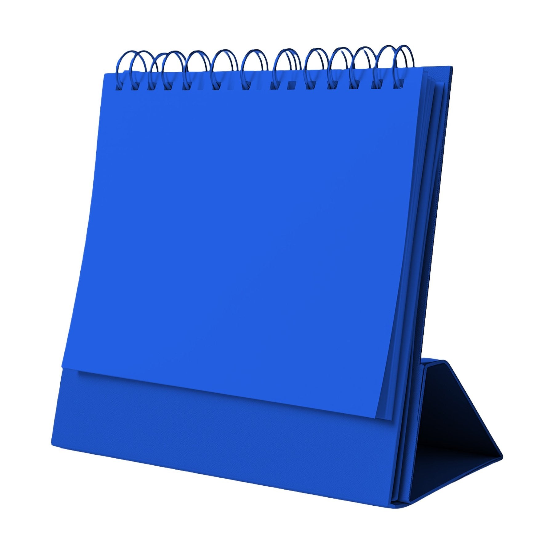 DeskCalendar Mockup | Blue Angle45 View | Instant Download JPG Mockup | POD Etsy Redbubble Printful | Commercial Use | MockupBulk
